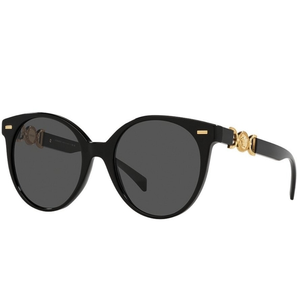 NIB Versace Round Black Sunglasses - Picture 1 of 5